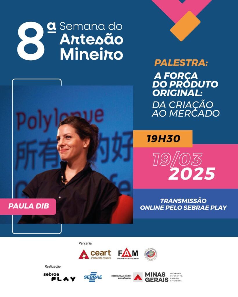 Imagem de divulgação da palestra: A Força do Produto Original: Da Criação ao Mercado.